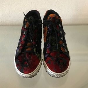 "NEW" GABOR HIGH-TOP VELVET SNEAKERS STYLE 73-750